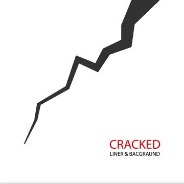 Cracked ground. Realistic crack texture crack. Rift on surface. Split terrain イラスト素材
