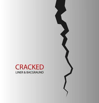 Cracked ground. Realistic crack texture crack. Rift on surface. Split terrain Stock Illustration