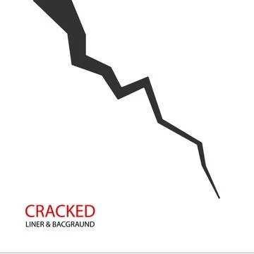 Cracked ground. Realistic crack texture crack. Rift on surface. Split terrain Stock Illustration