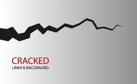 Cracked ground. Realistic crack texture crack. Rift on surface. Split terrain Stock Illustration