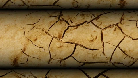 Cracked Ground Texture, Rolls, Background, Rotation, Unique Design, Exclusive Stock Footage 304465891