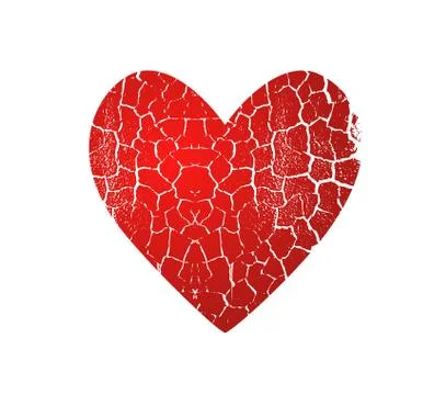 Cracked heart Stock Illustration