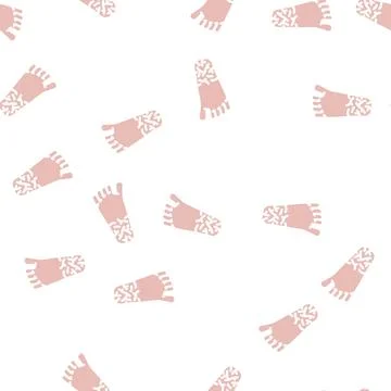 Cracked heels glyph vector seamless pattern Stock Illustration