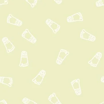 Cracked heels line vector seamless pattern イラスト素材