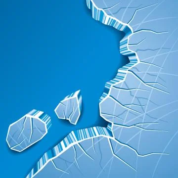 Cracked ice background Stock-Illustration