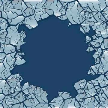 Cracked ice background Stock Illustration