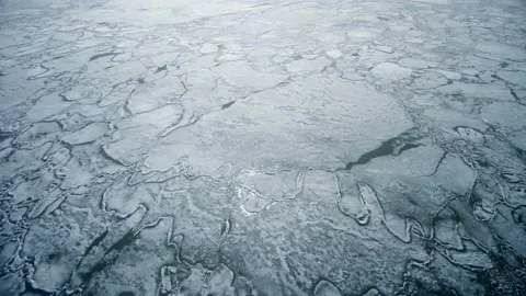 Cracked Ice from drone view. Stock Footage 108294196