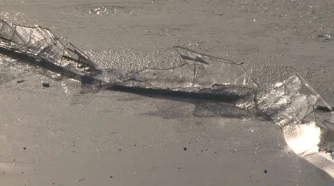 Cracked ice Stock Footage 35364778