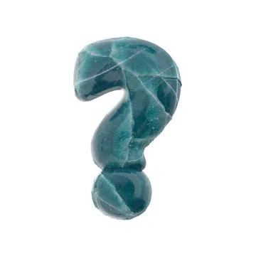 Cracked ice interrogation point - 3d frozen symbol - Suitable for Nature, ... Stock Photos