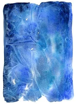 Cracked ice. Painting technique using plastic wrap. Watercolor background for 스톡 일러스트