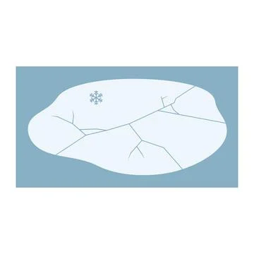 Cracked ice surface icon Stock Illustration