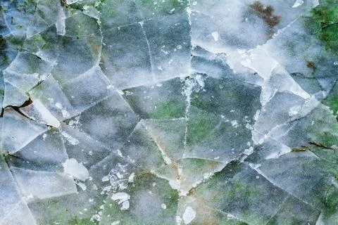 Cracked ice texture. Stock Photos