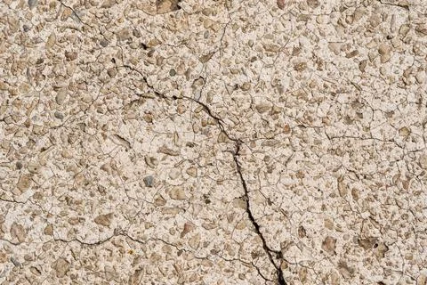 Cracked Light Concrete Aggregate Surface Texture Background Stock Photos