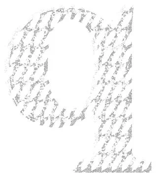 Cracked lines font.Lowercase letter. Stock Illustration