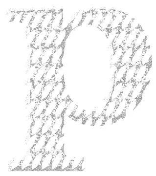 Cracked lines font.Lowercase letter. Stock Illustration