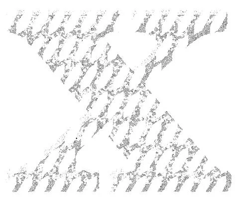 Cracked lines font.Lowercase letter. Stock Illustration