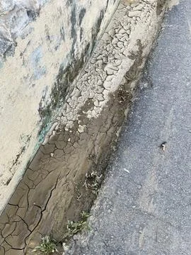 Cracked Mud After Flood Foto stock