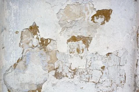 Cracked old cement plaster texture Stock Photos