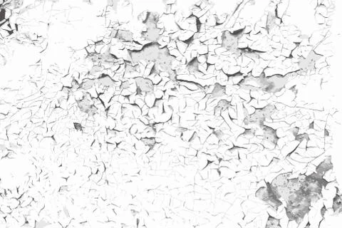 Cracked old paint vector black and white texture Illustrazione stock
