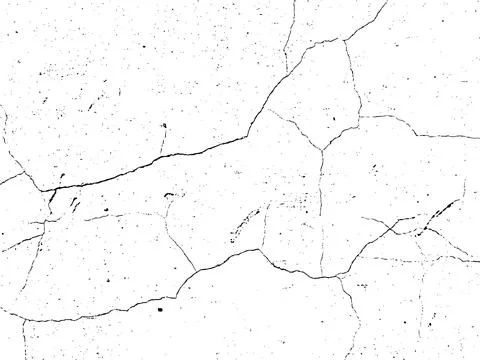 Cracked old wall, natural vector grunge texture with large and small grains Stock Illustration