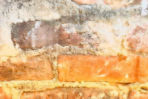 Cracked Orange Yellow Plaster Wall Texture Stock Illustration
