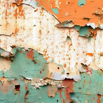 Cracked paint damaged wall Stock Illustration