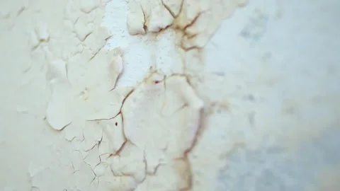Cracked paint peeling from wall Video stock 137058921