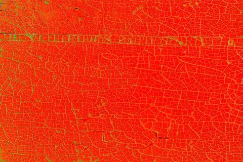 Cracked paint, thin layer of paint on glass, changed color scheme, 2 Stock Photos