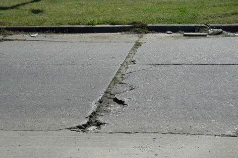 Cracked pavement Stock Photos