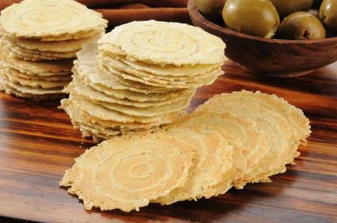 Cracked pepper flatbread Stock Photos