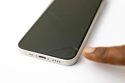 Cracked Phone Screen Stock Photos
