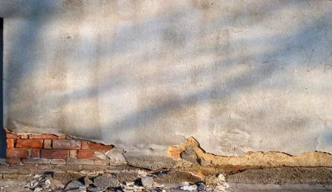 A cracked plaster wall Stock Photos
