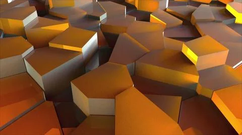Cracked polygons surface abstract background. Geometrically broken 3d rend... 写真素材