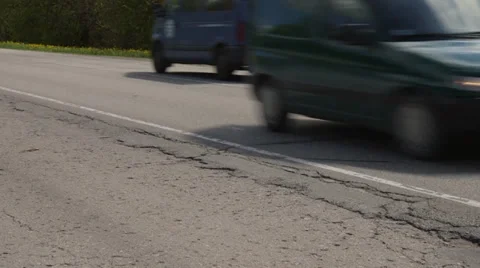 Cracked road Stock Footage 38633208