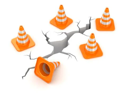 Cracked road Illustrazione stock