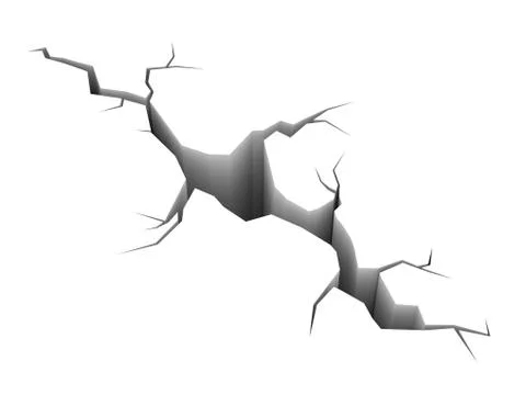 Cracked road Stock Illustration