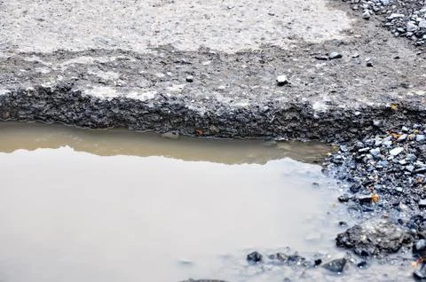 Cracked road Stock Photos