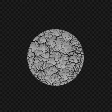 Cracked round shape Stock Illustration