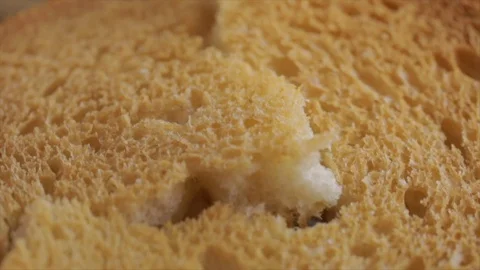 Cracked Rusk Closeup Still Stock Footage 99166574