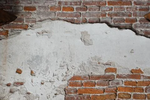 Cracked Rustic red Brick Wall Stock Photos