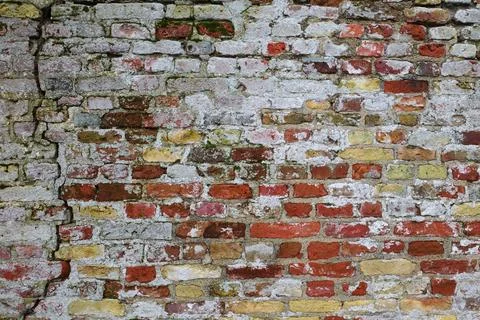 A cracked rustic wall  Stock Photos