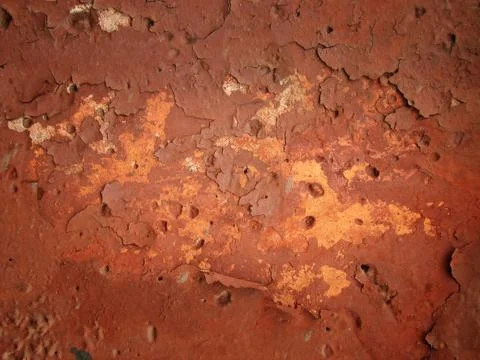 Cracked, rusty old paint on a Stock Photos