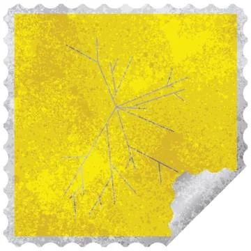 Cracked screen graphic vector illustration square sticker stamp Stock Illustration
