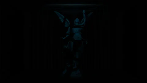 Cracked Sculpture Stock Footage 128319266