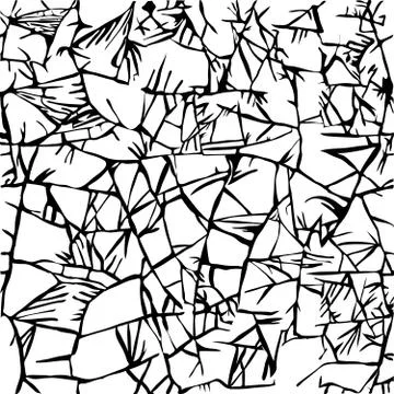 Cracked seamless pattern texture isolated on transparent background. Stock Illustration