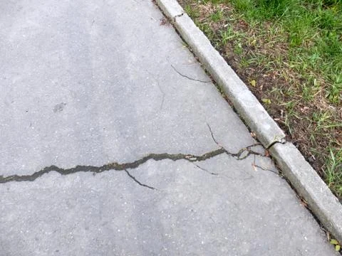 Cracked sidewalk Foto stock