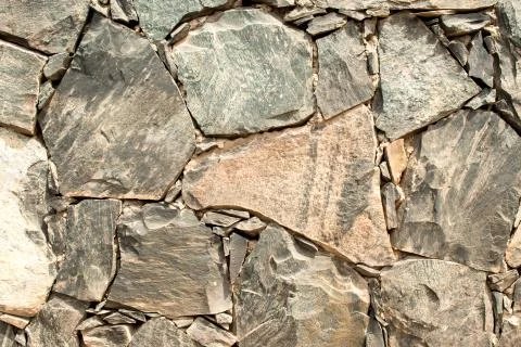 Cracked slate wall Stock Photos