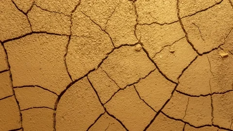 Cracked soil in a desert drying out timelapse, drought concept. earth drying Stock Footage