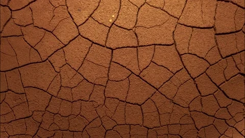 Cracked soil in a desert drying out, timelapse. global climate change and Stock Footage 144834474