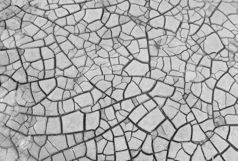 Cracked soil in river , texture Stock Photos